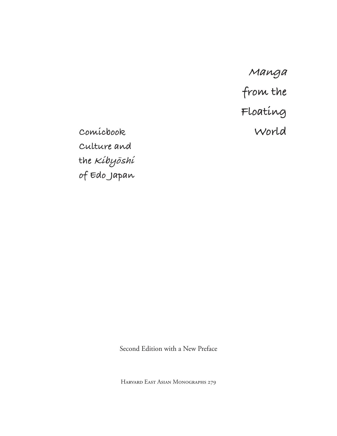Manga from the Floating World: Comicbook Culture and the Kibyoshi of Edo Japan by Adam L. Kern