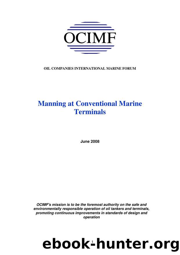 Manning Levels at Marine Terminals by Trevor L Hall