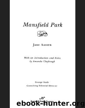 Mansfield Park (Barnes & Noble Classics Series) by Jane Austen