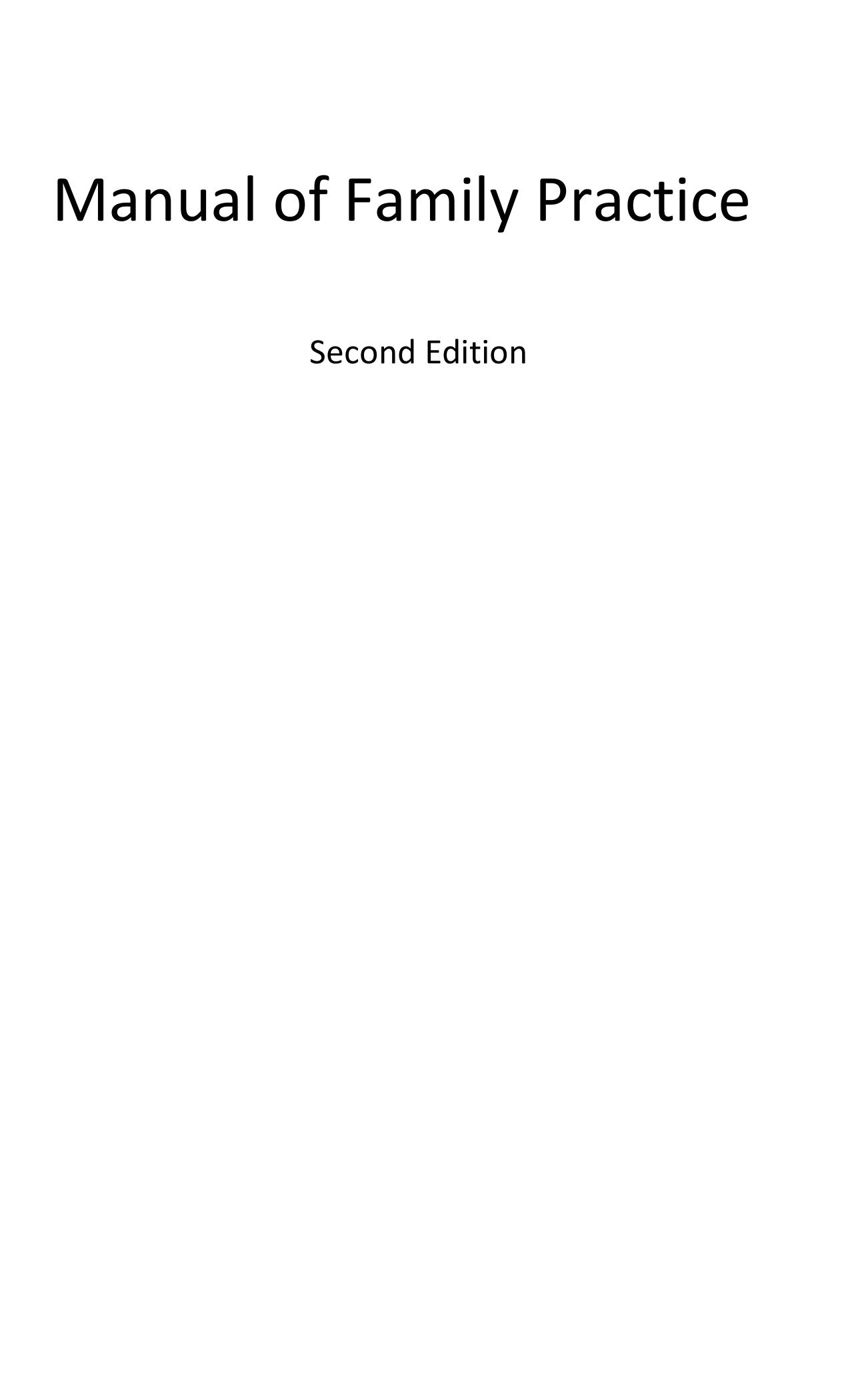 Manual of Family Practice by Robert B. Taylor MD