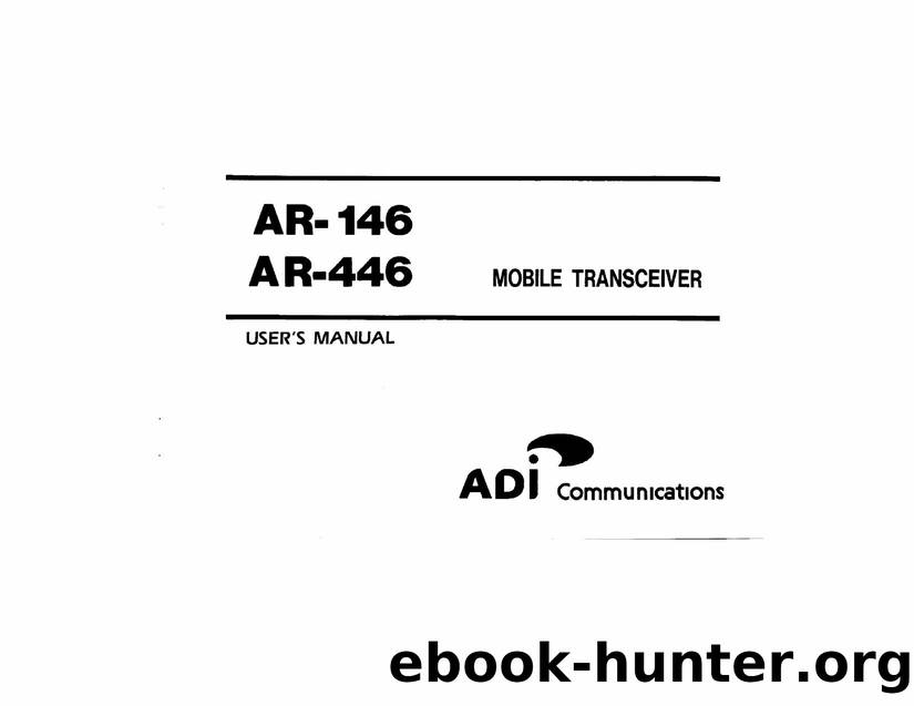 Manual: AR146 OM ADI EN by Unknown