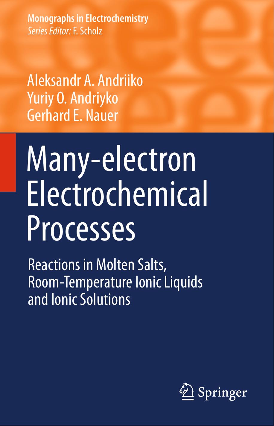 Many-electron Electrochemical Processes: Reactions in Molten Salts, Room-Temperature Ionic Liquids and Ionic Solutions by Aleksandr A. Andriiko Yuriy O Andriyko Gerhard E. Nauer (auth.)