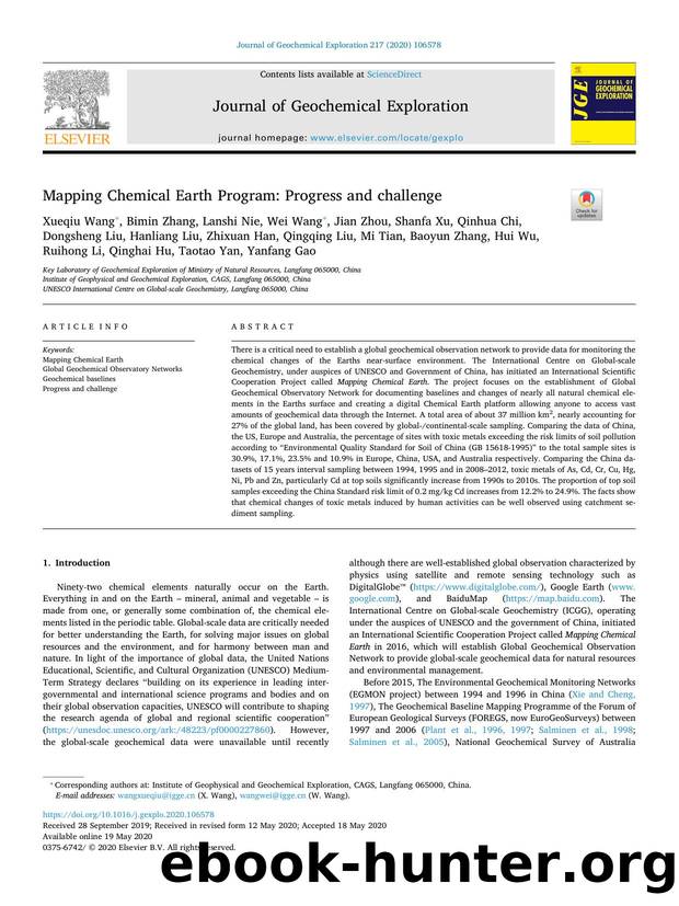 Mapping Chemical Earth Program_ Progress and challenge by Xueqiu Wang
