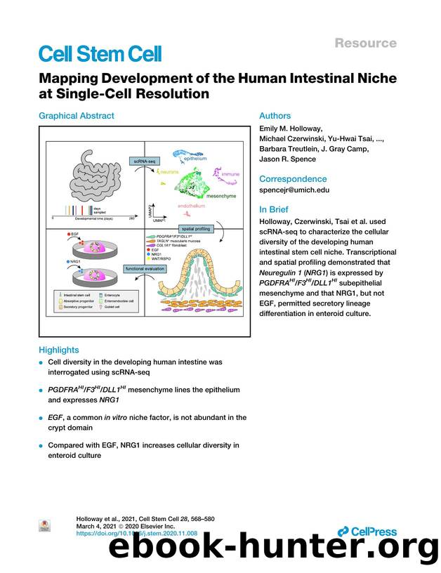 Mapping Development of the Human Intestinal Niche at Single-Cell Resolution by unknow