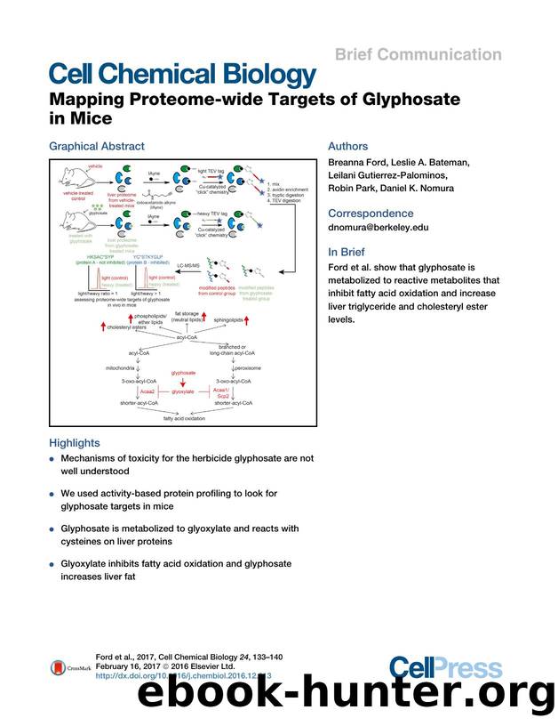 Mapping Proteome-wide Targets of Glyphosate in Mice by Breanna Ford & Leslie A. Bateman & Leilani Gutierrez-Palominos & Robin Park & Daniel K. Nomura