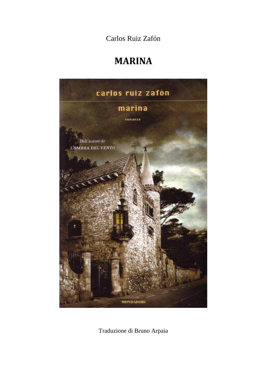Marina by Carlos Ruiz Zafon