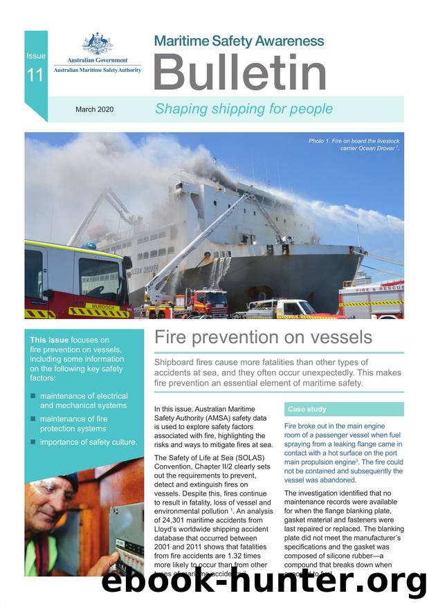 Maritime Safety Awareness Bulletin - Issue 11 - Fire Prevention on Vessels by Redistributed by Regs4ships Ltd