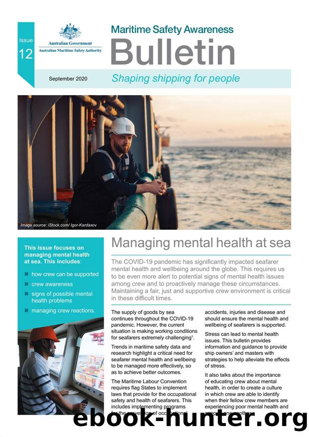 Maritime Safety Awareness Bulletin - Issue 12 - Managing Mental Health at Sea by Redistributed by Regs4ships Ltd
