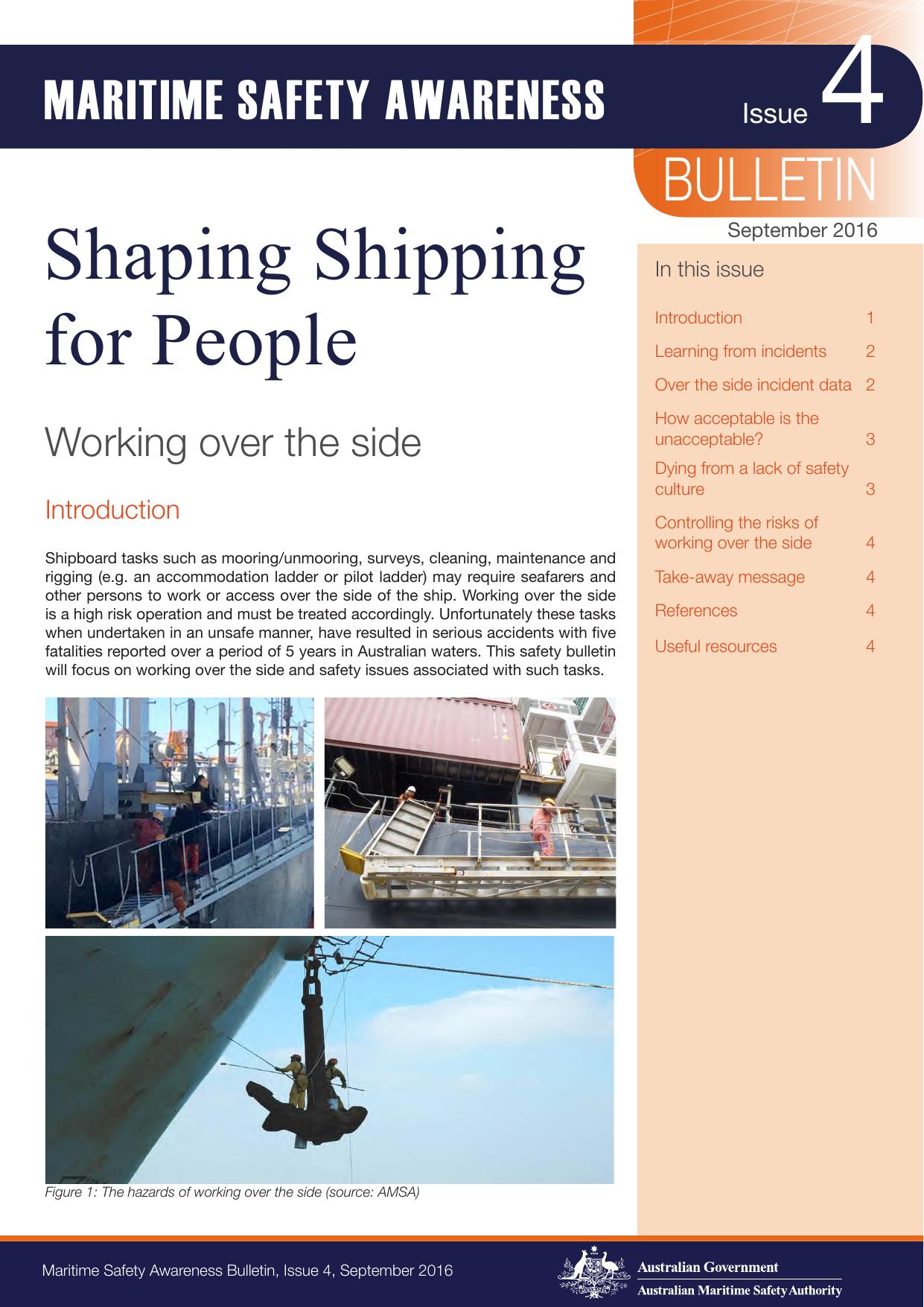 Maritime Safety Awareness Bulletin - Issue 4 by Redistributed by Regs4ships Ltd