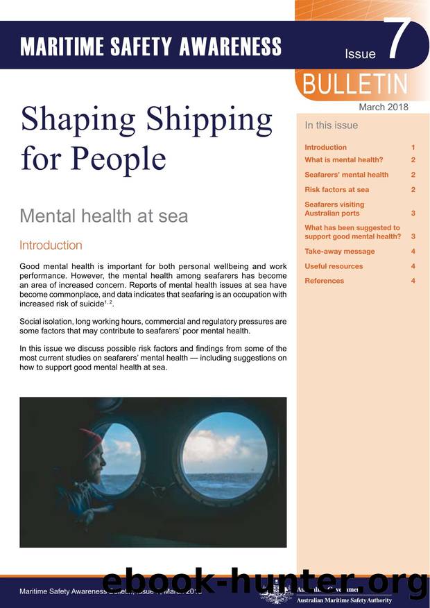 Maritime Safety Awareness Bulletin - Issue 7 - Mental Health at sea by Redistributed by Regs4ships Ltd