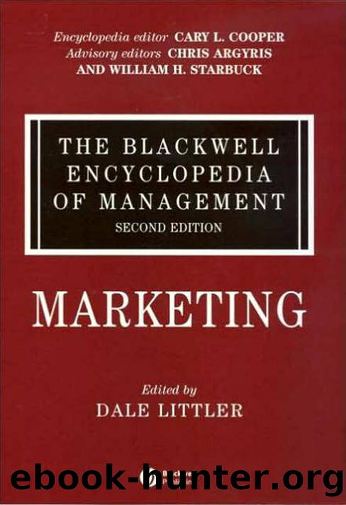 Marketing (Blackwell Encyclopaedia of Management) (Volume 9)-Wiley-Blackwell (2006) by Unknown