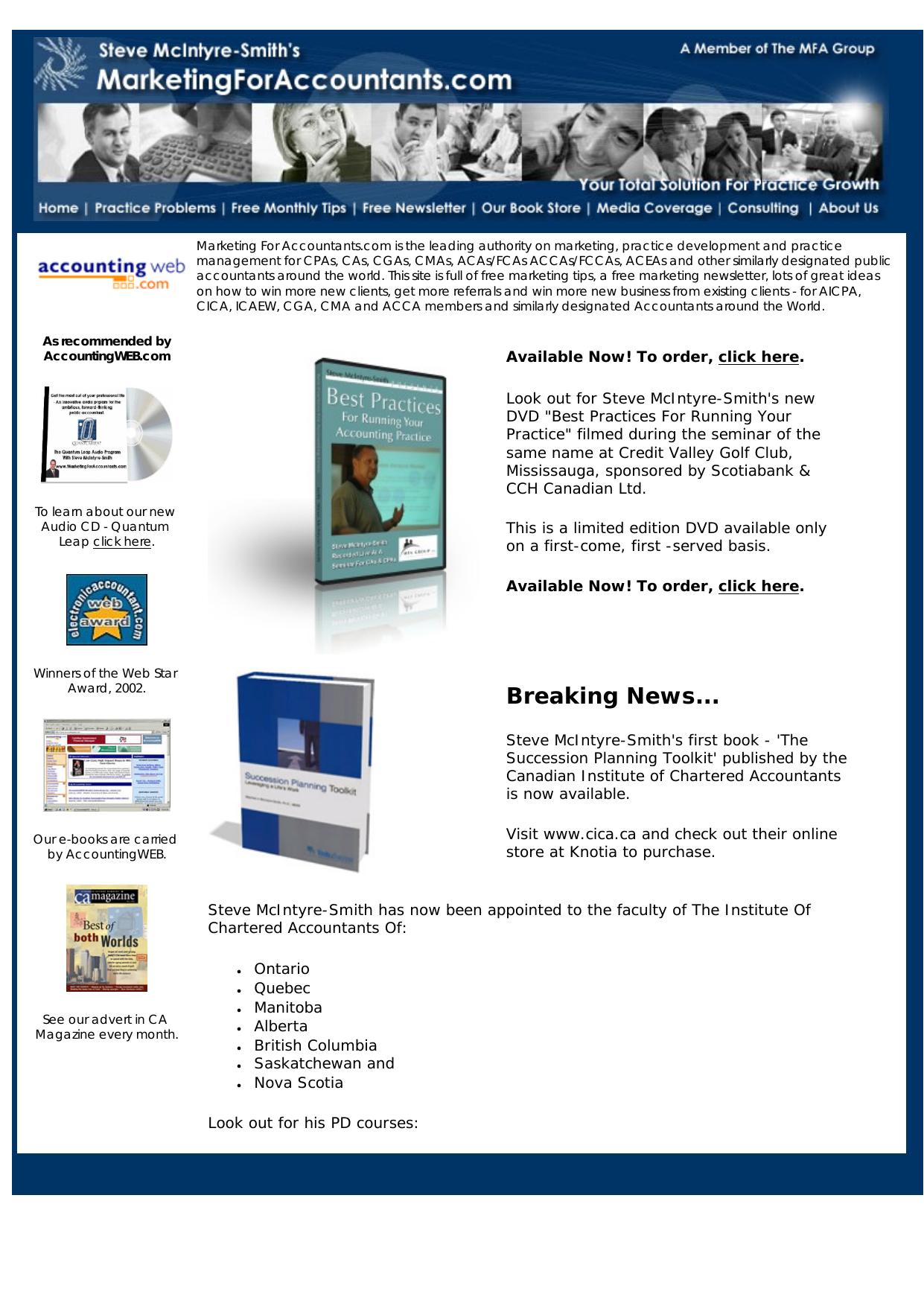 Marketing For Accountants. by Best of Kuszter's Collection