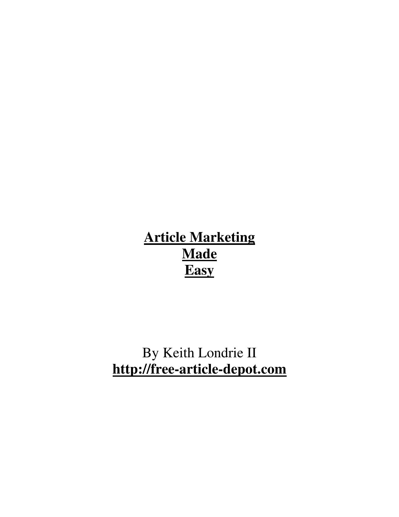 Marketing Made Easy by Kevin Epstein