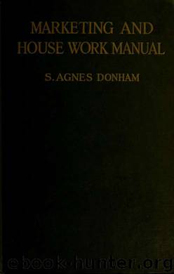 Marketing and housework manual by Donhams S. Agnes 1871-