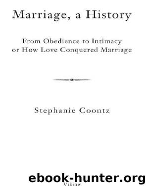 Marriage, a History by Stephanie Coontz