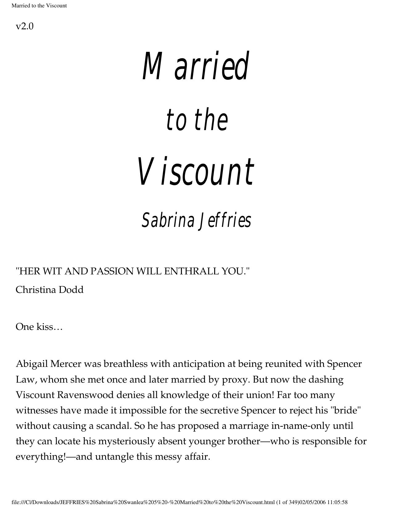 Married to the Viscount by Married to the Viscount