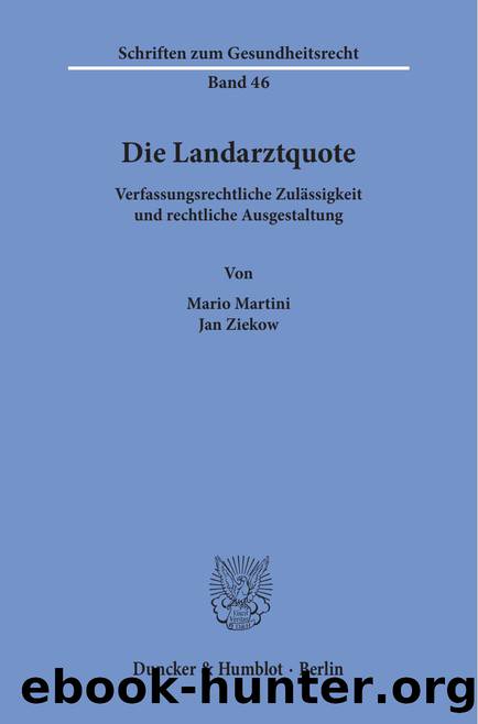 Martini by Schriften zum Gesundheitsrecht (9783428550500)