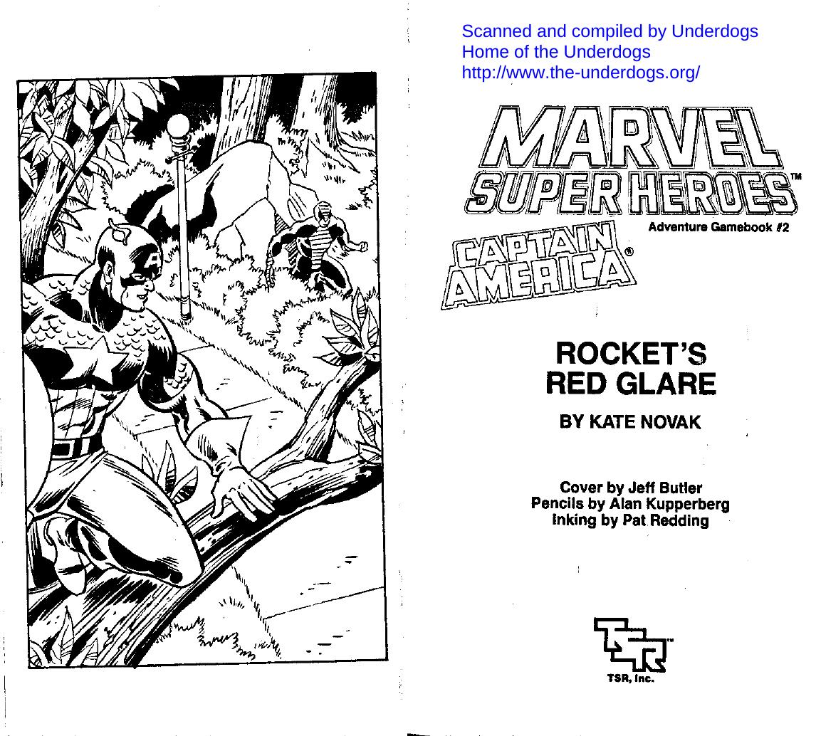 Marvel Super Heroes Adventure Gamebook 02 - Captain America - Rocket's Red Glare by Kate Novak (image pdf)