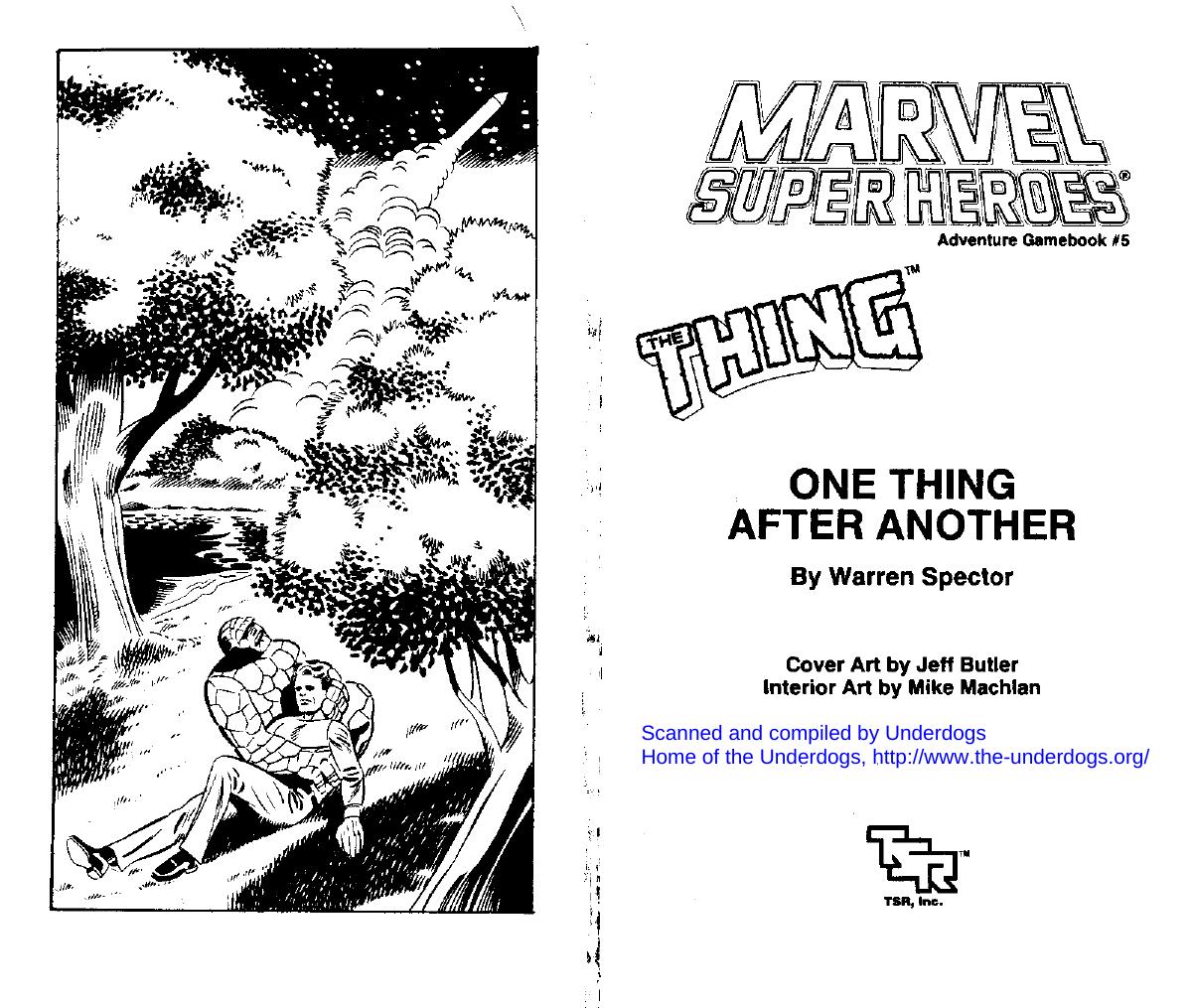 Marvel Super Heroes Adventure Gamebook 05 - The Thing - One Thing After Another by Warren Spector (image pdf)