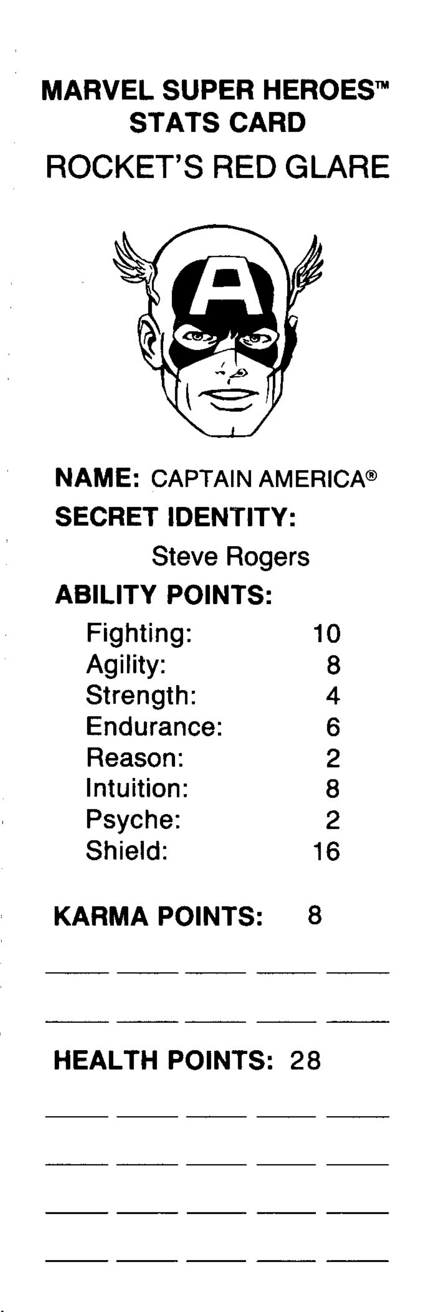 Marvel Super Heroes Captain America by Rocket's Red Glare