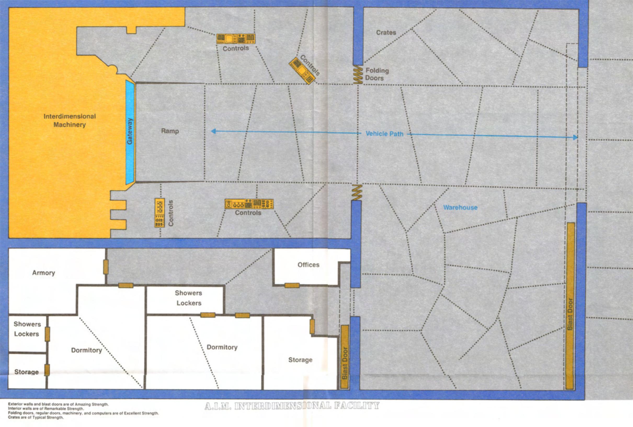 Marvel Super Heroes Gates of What If by AIM Facility Map
