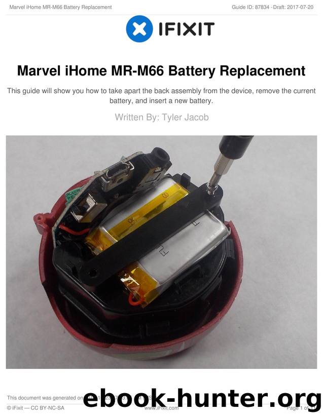 Marvel iHome MR-M66 Battery Replacement by Unknown