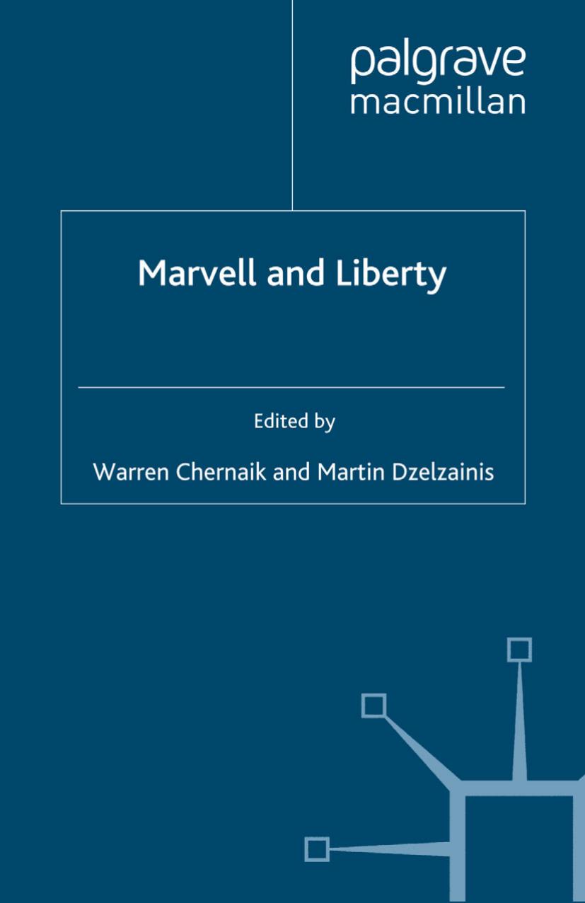 Marvell and Liberty by Warren Chernaik Martin Dzelzainis (eds.)