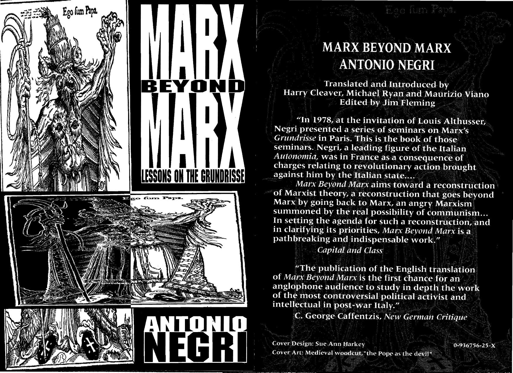 Marx Beyond Marx: Lessons on the Grundrisse by Antonio Negri