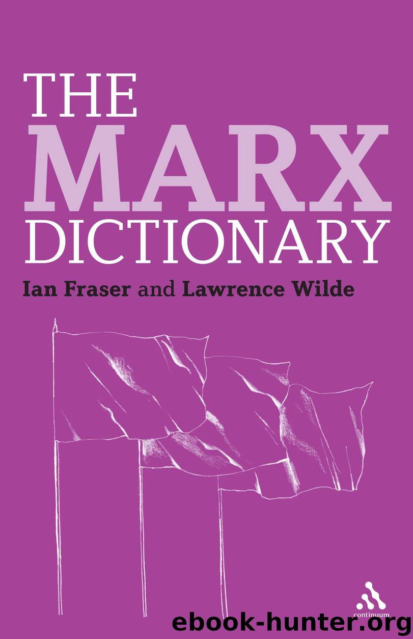 Marx Dictionary by Fraser Ian; Wilde Lawrence;