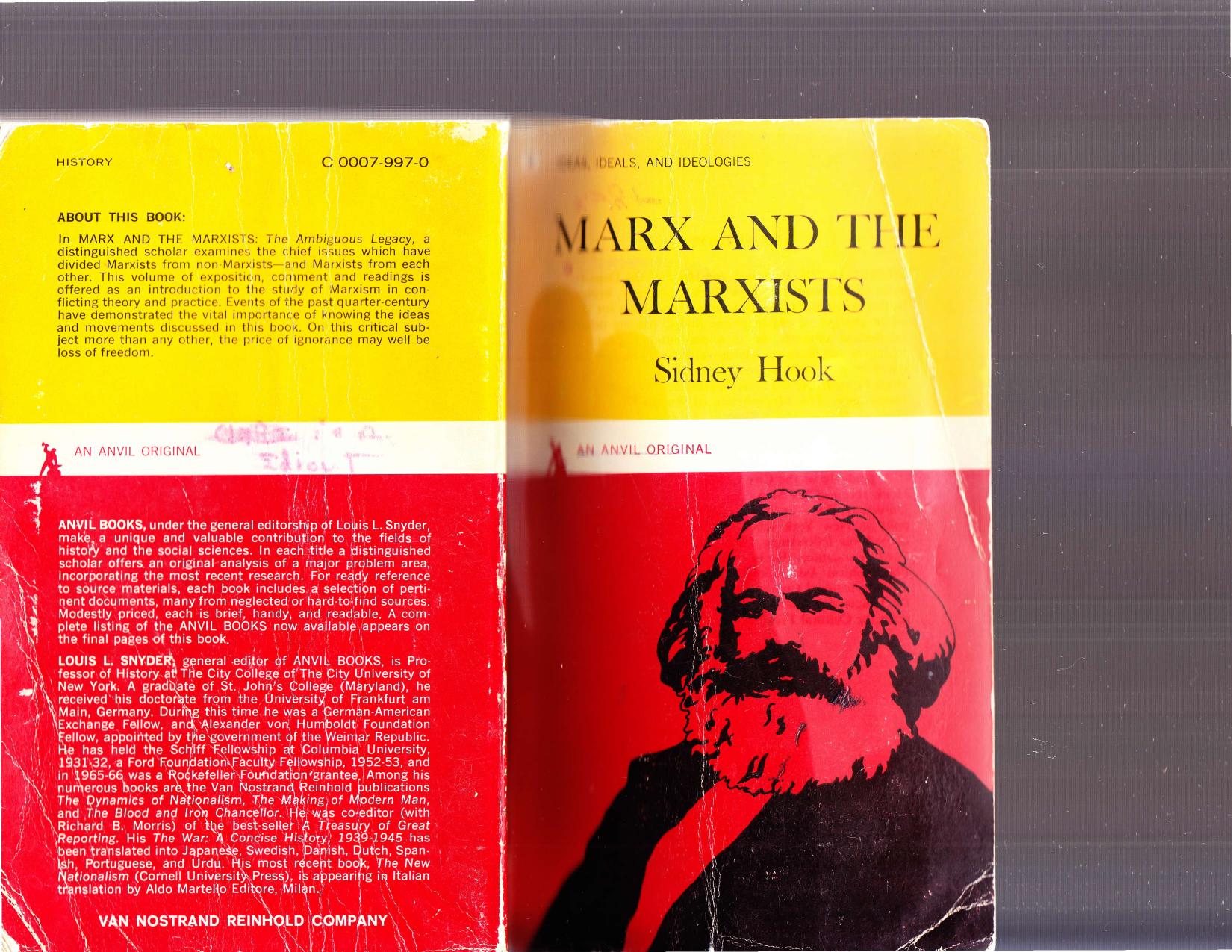 Marx and the Marxists: The Ambiguous Legacy by Sidney Hook