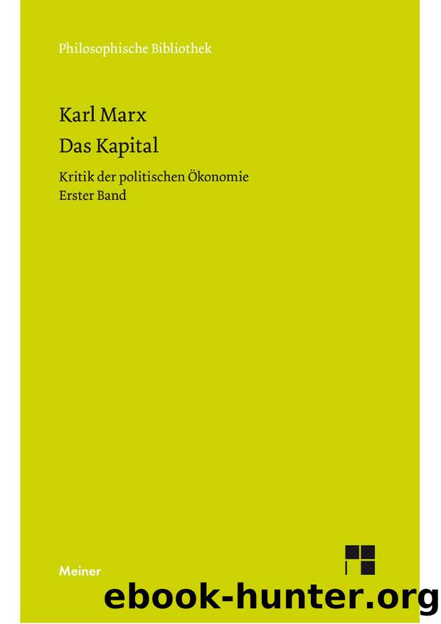 Marx by Das Kapital (9783787321742)