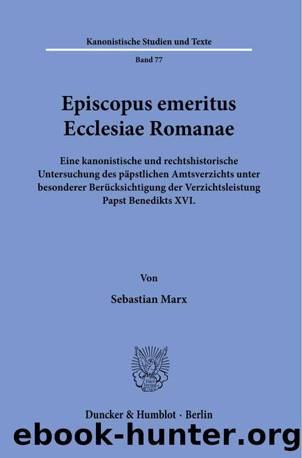 Marx by Episcopus emeritus Ecclesiae Romanae (9783428586745)