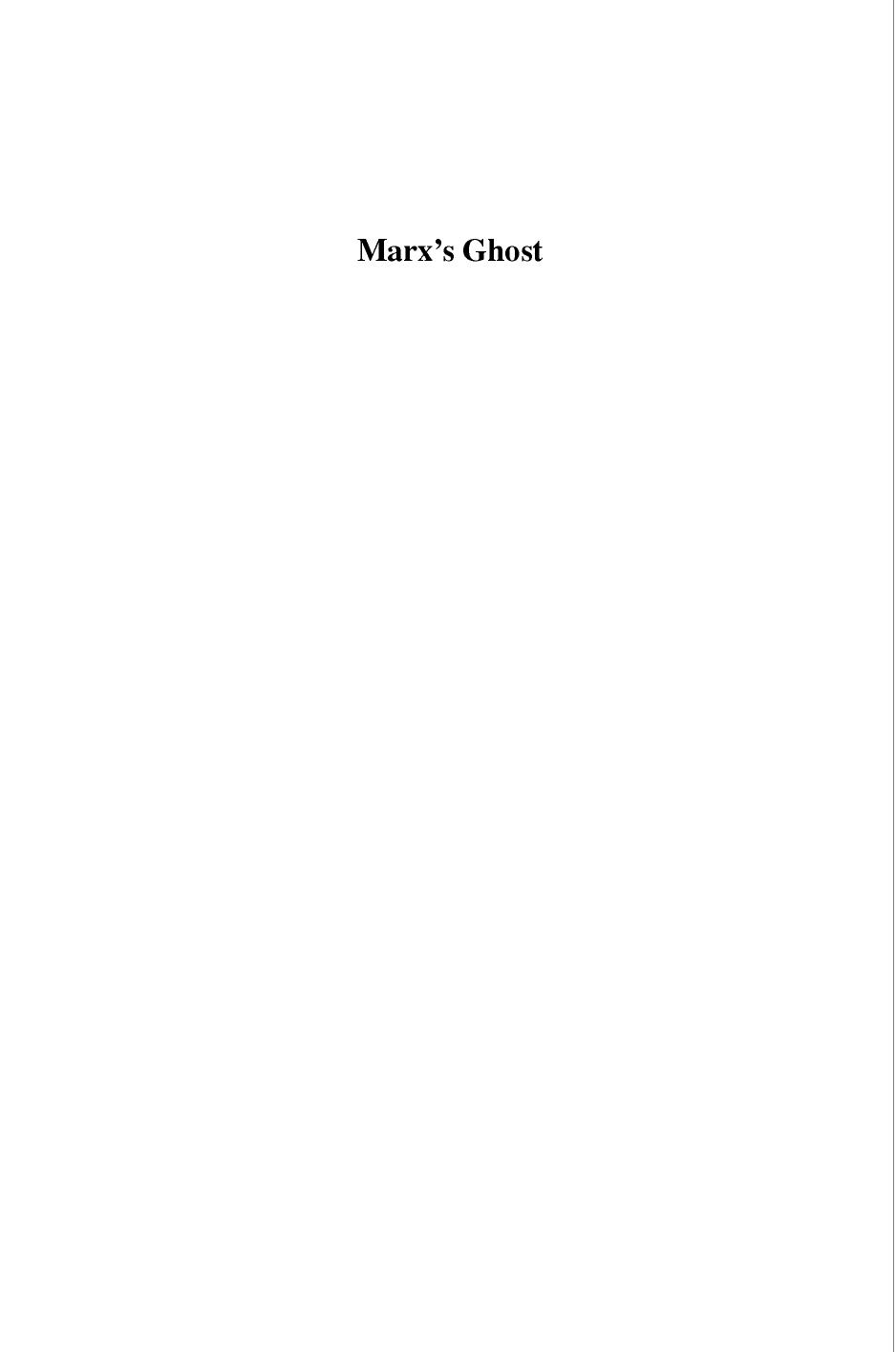Marx's Ghost: Conversations with Archaeologists by Unknow