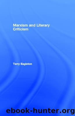 Marxism and Literary Criticism by Eagleton Terry;