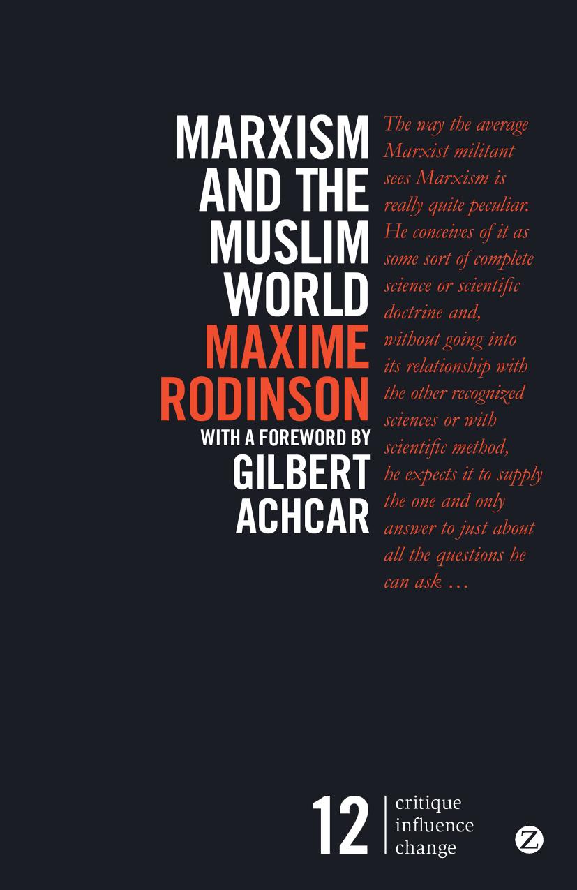 Marxism and the Muslim World by Maxime Rodinson