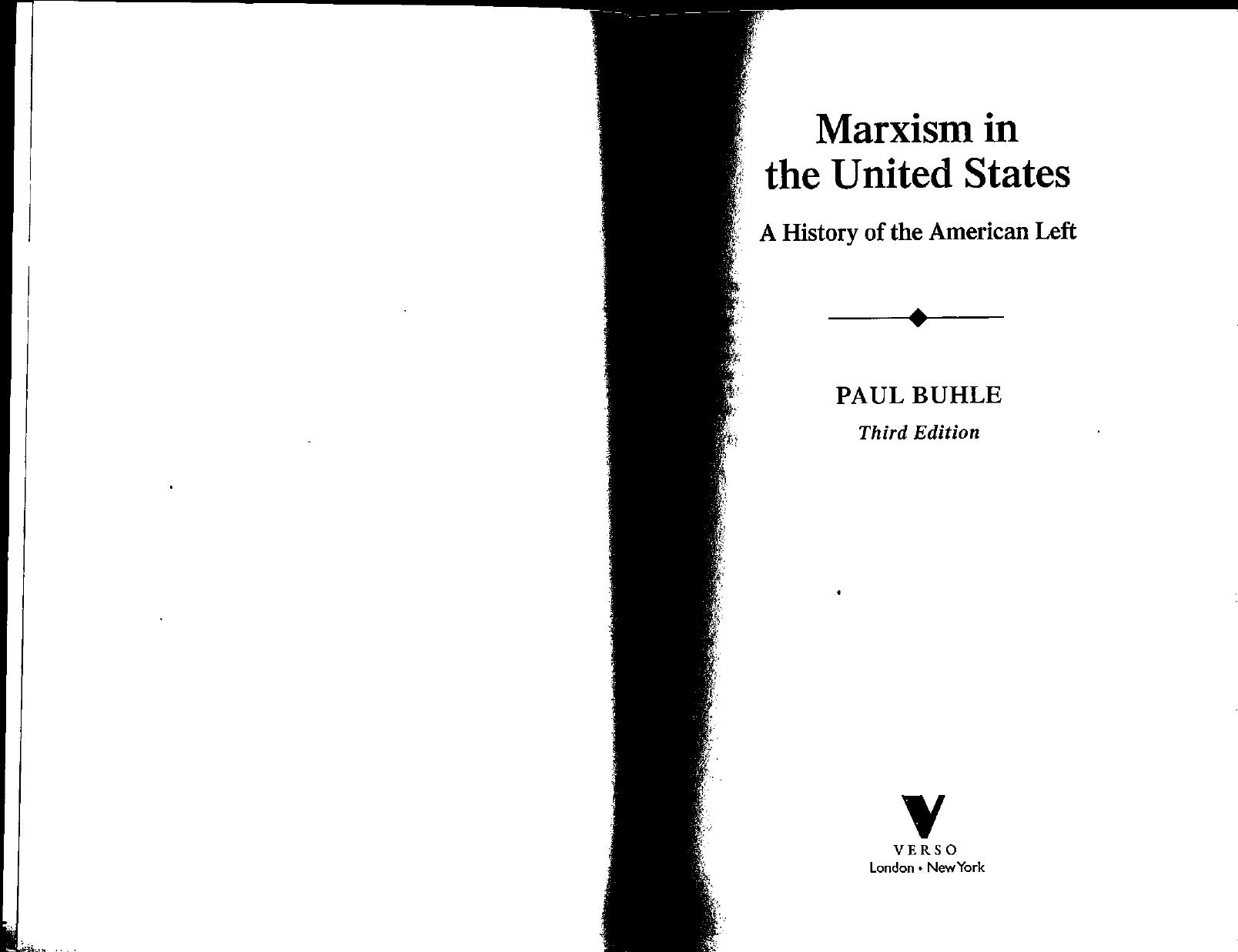 Marxism in the United States: A History of the American Left by Paul Buhle