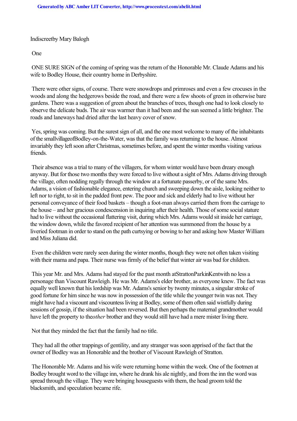 Mary Balogh - Four Horsemen Of The Apocalypse 01 by Indiscreet
