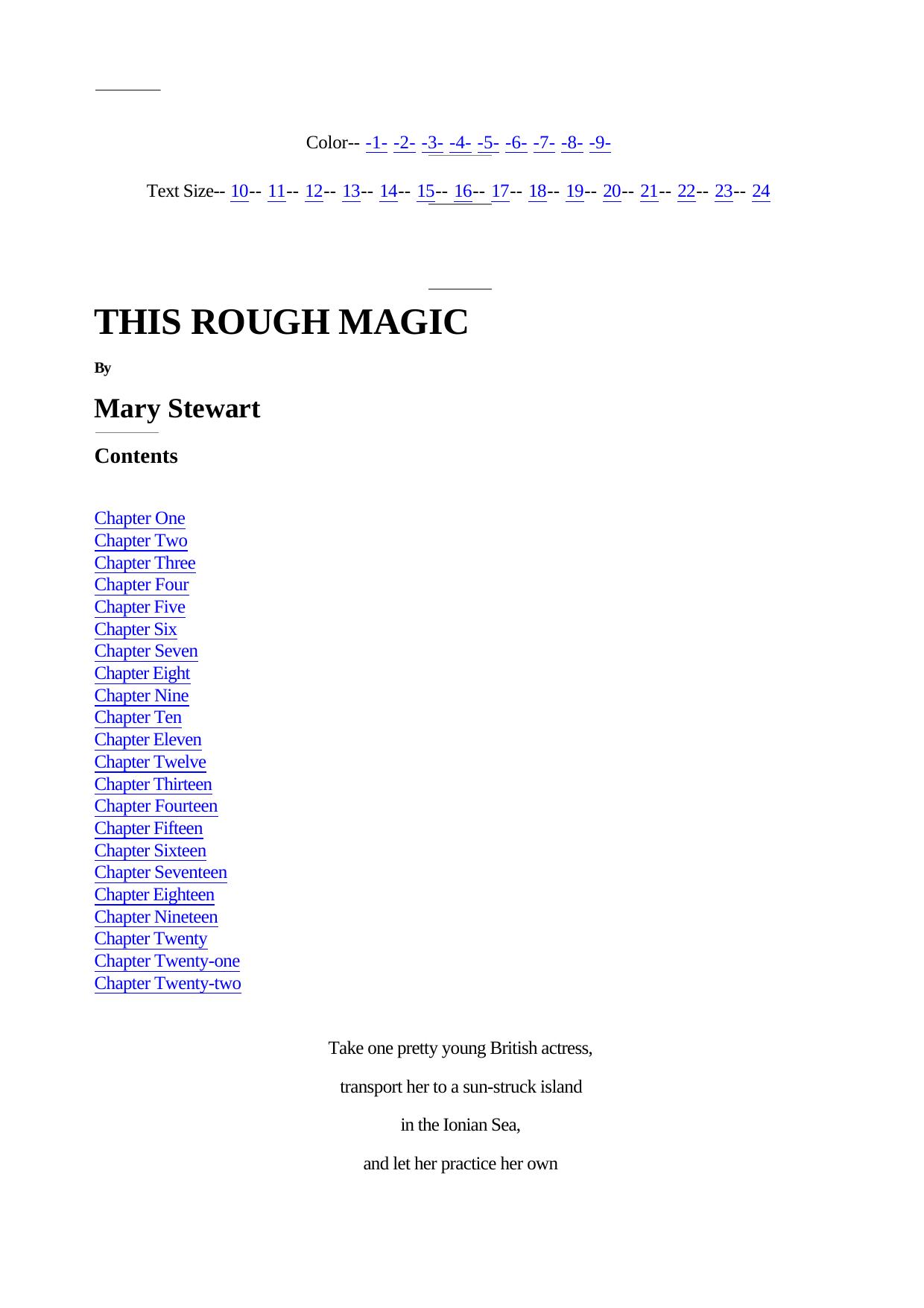 Mary Stewart This Rough Magic by Unknown