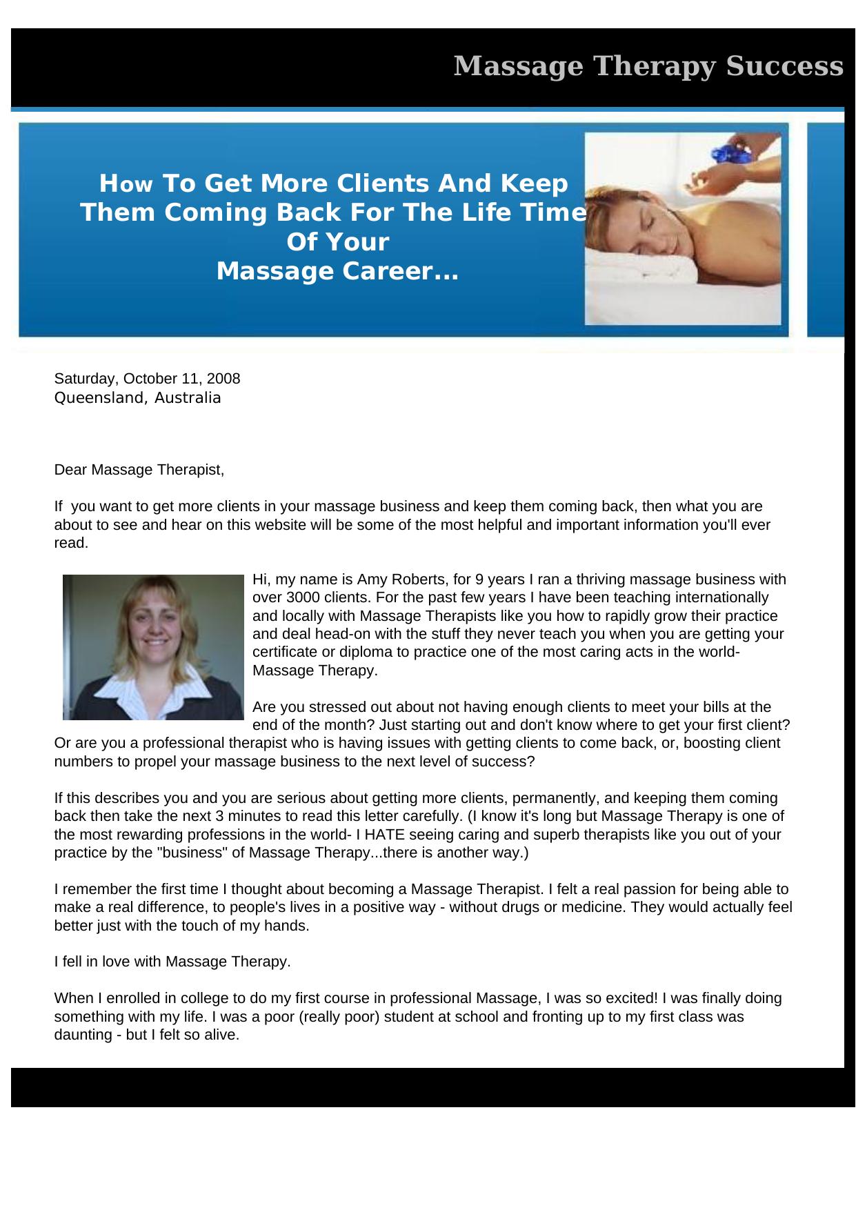 Massage Therapy Success. by Best of Kuszter's Collection