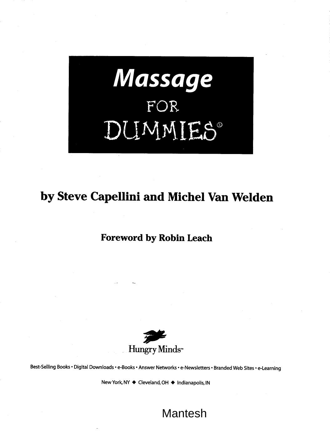 Massage for Dummies by Unknown