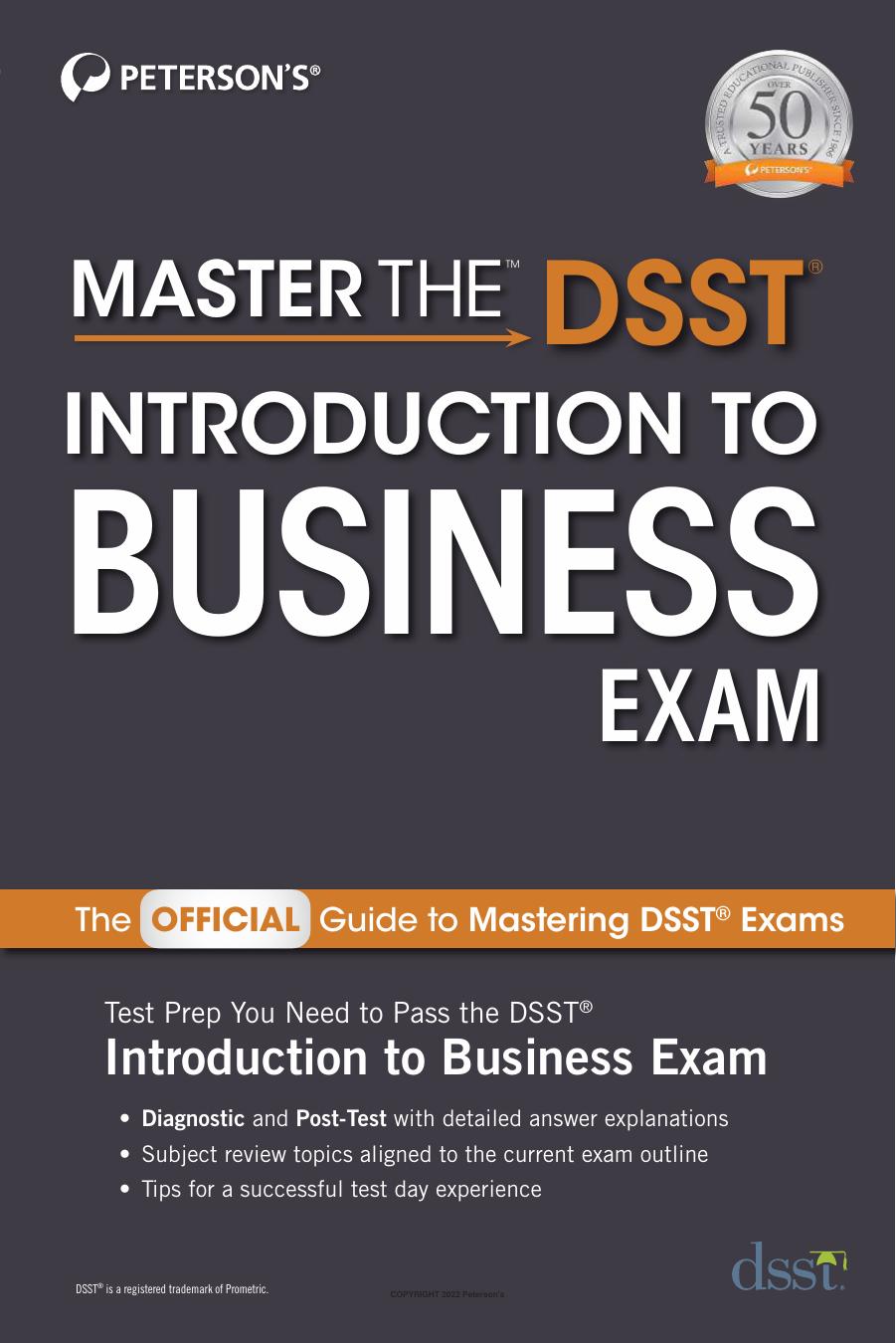 Master the DSST Introduction to Business Exam by Peterson's