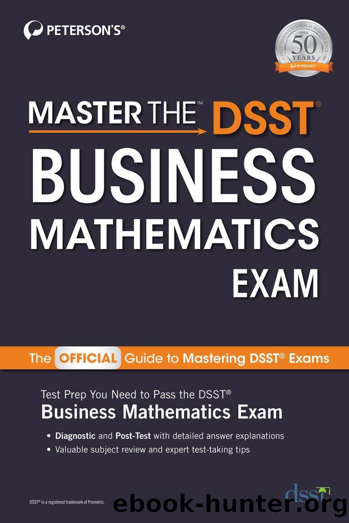 Master theâ¢ DSST Business Mathematics Exam by Unknown