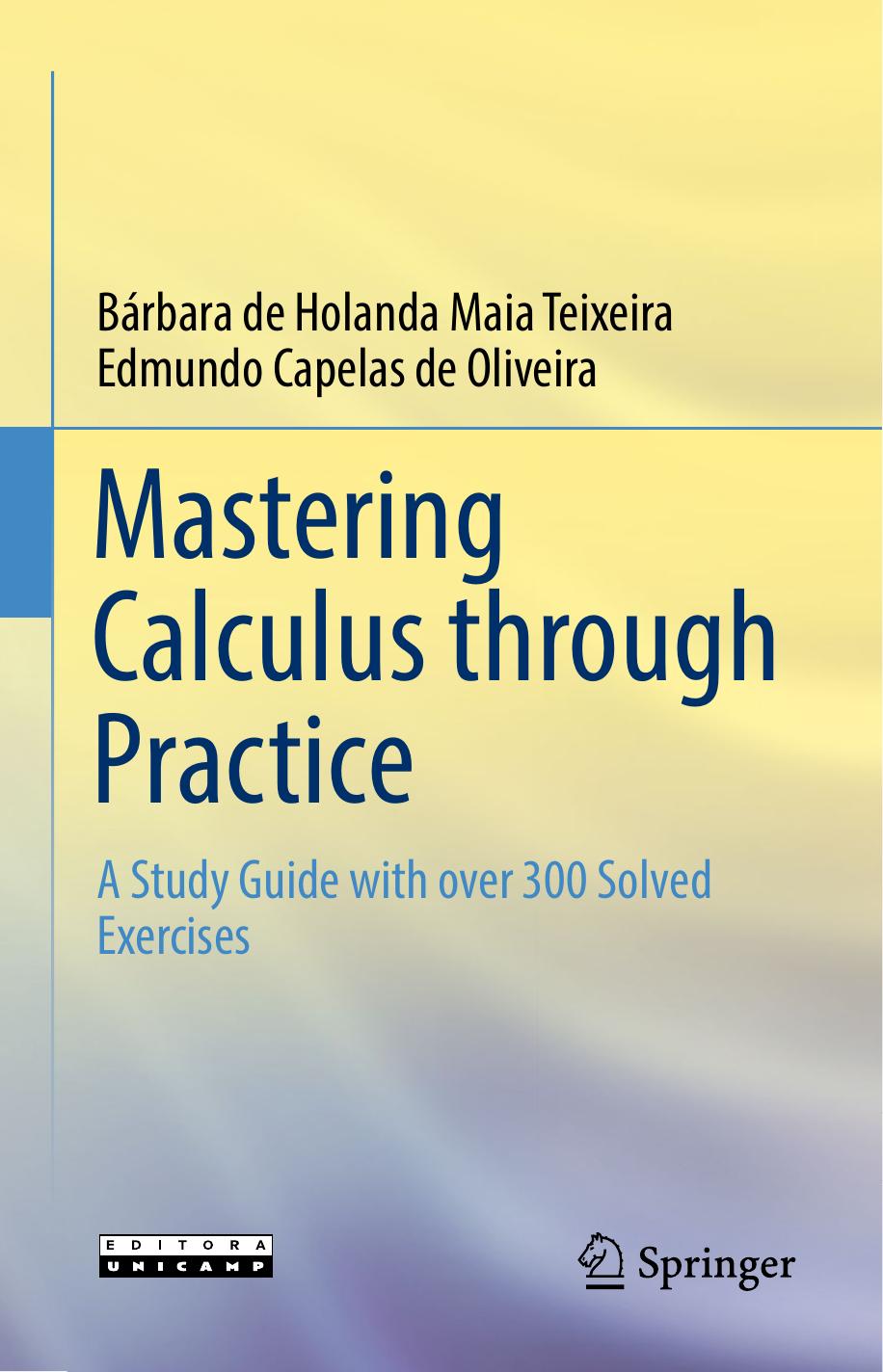 Mastering Calculus through Practice: A Study Guide with over 300 Solved Exercises by Bárbara de Holanda Maia Teixeira Edmundo Capelas de Oliveira