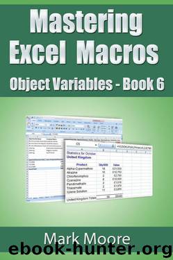 Mastering Excel Macros: Object Variables (Book 6) by Mark Moore