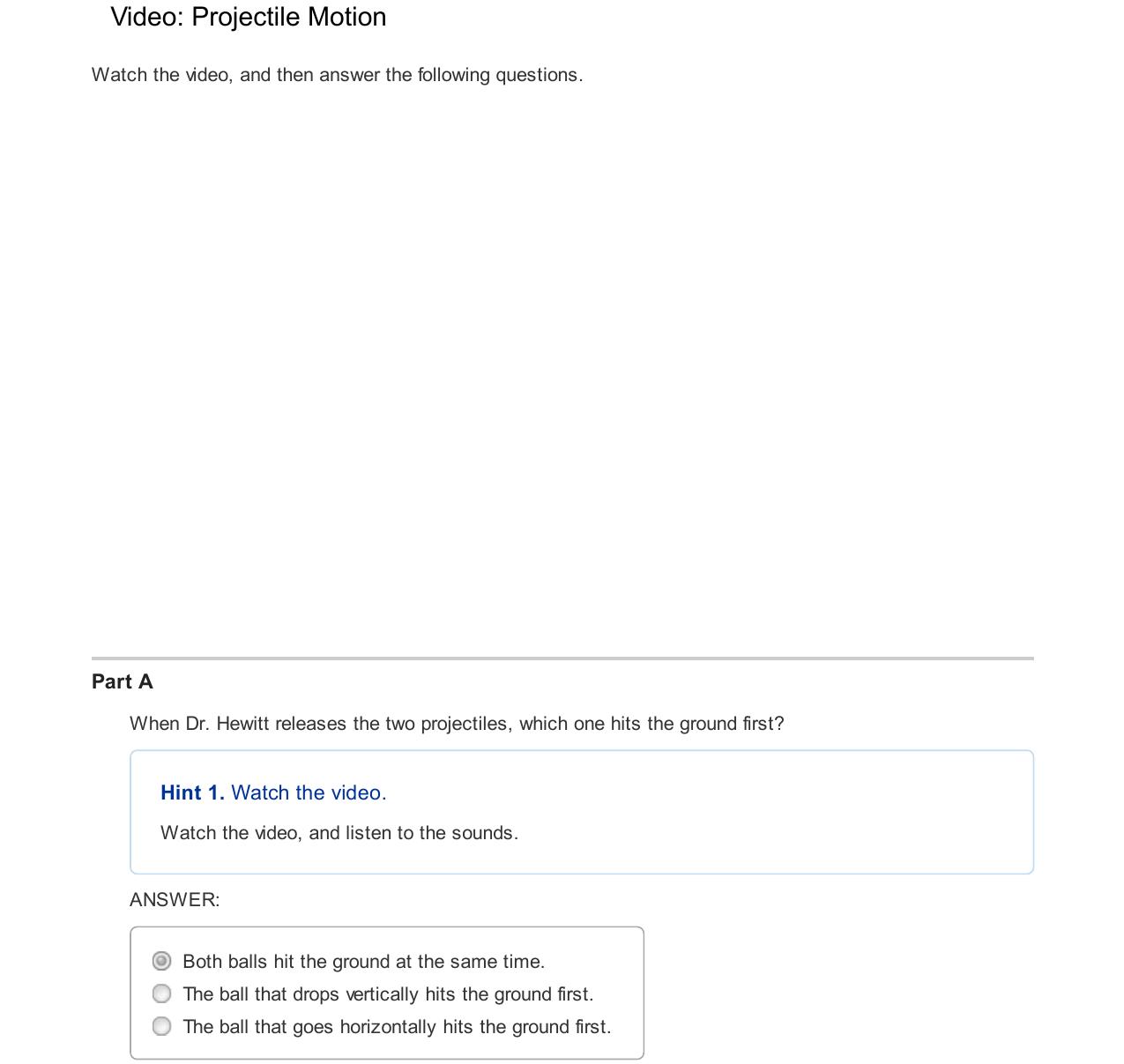 Mastering Physics- Projectile Motion and Orbital Motion Lab by Unknown