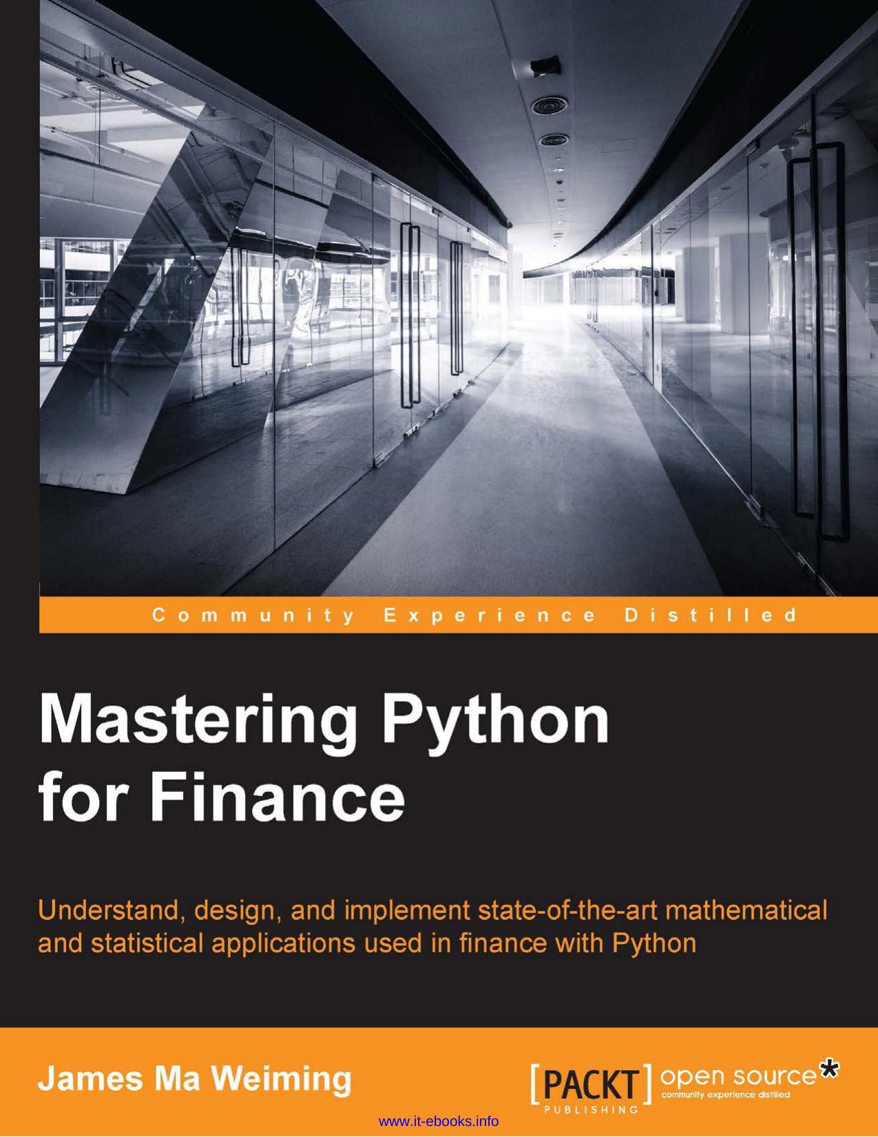 Mastering Python for Finance by Unknown