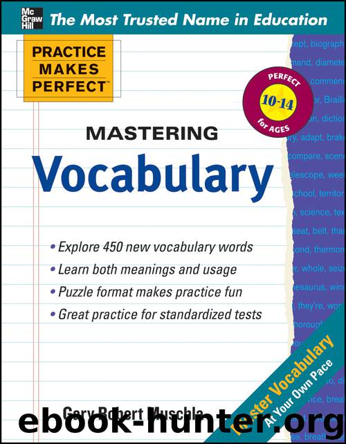 Mastering Vocabulary by Gary Muschla