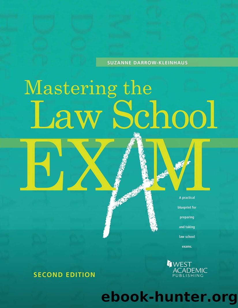 Mastering the Law School Exam by Suzanne Darrow-Kleinhaus