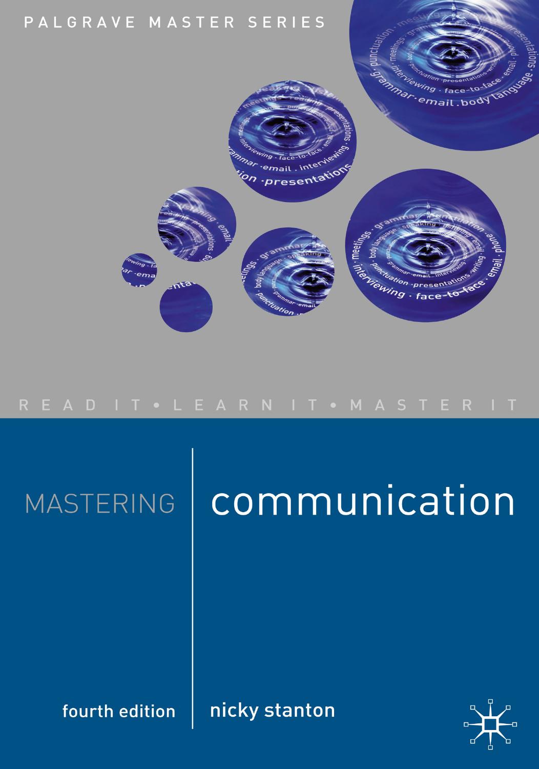 Mastering: Communication by Nicky Stanton (auth.)