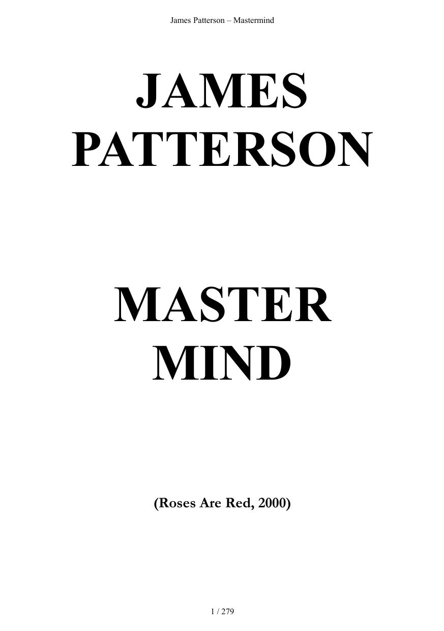 Mastermind by James Patterson
